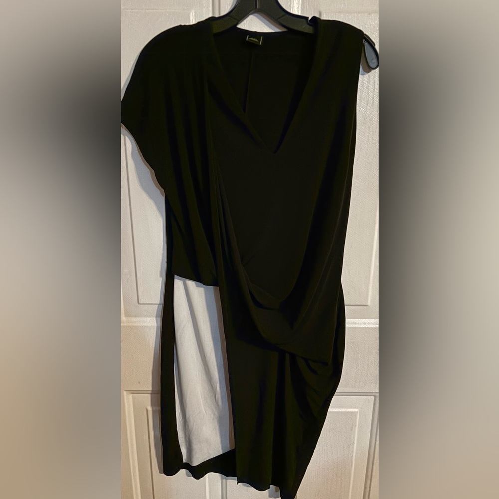 Zara Black Draped Midi Dress